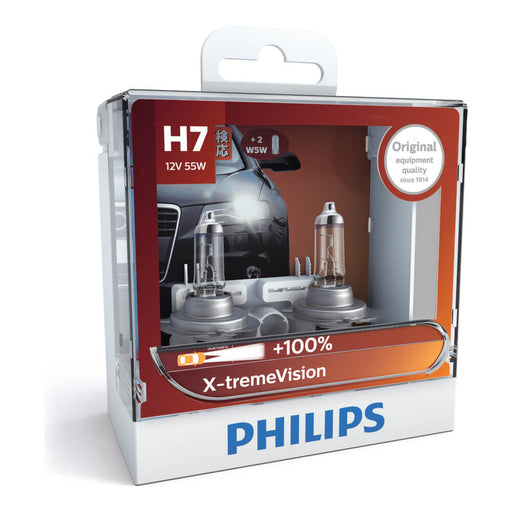 Philips X-treme Vision +100 H7 Globe 12V 55W (2 Pack)