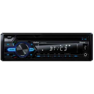 Clarion 12V CD Tuner with Bluetooth USB Input AUX Input SD/MP3/WMA Built In 4 x 25 Watt Amplifier Single DIN Size