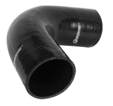 Black Silicone Hose Elbow 90 Deg 6" Leg 0.25" - 4.00"