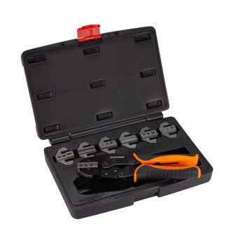 Roadpower Ratchet Crimper with Interchangeable Dies Suits Barrel Terminals