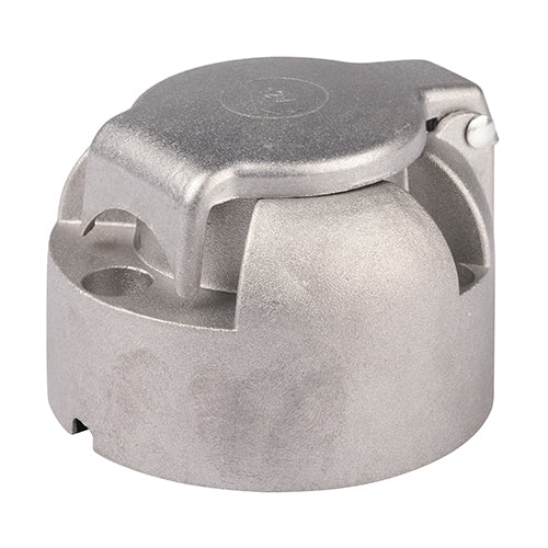 Roadpower Trailer Socket 7 Pin Large Round Metal Blister Packed